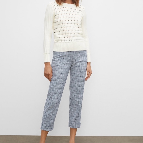 Textured Slim Trousers - New With Tags; NEVER WORN - Blue Multi